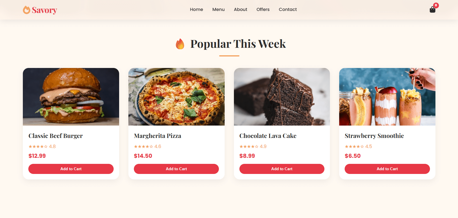 Savory Bite – Modern Restaurant & Food Ordering Website Template 3 Savory Bite – Modern Restaurant & Food Ordering Website Template - Image 3